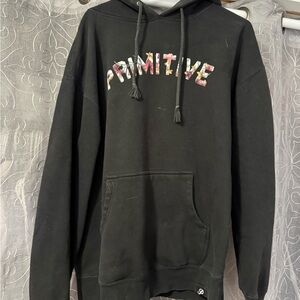 Primitive Black Hoodie with Multicolor Logo